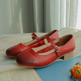 Zapatos Mary Jane de diseñador, auténticos y suaves, hechos a mano